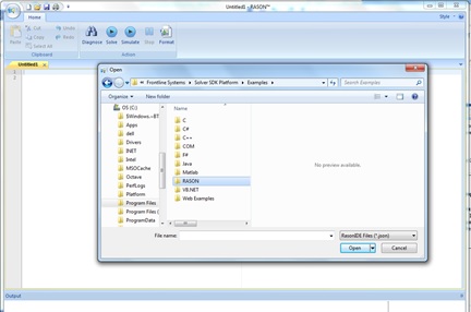 Opening RASON Desktop IDE