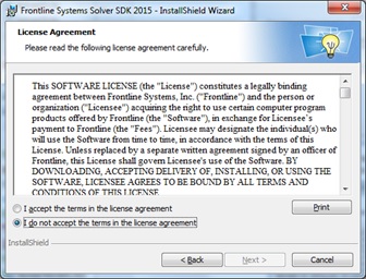 Fourth installation screen:  License Agreement